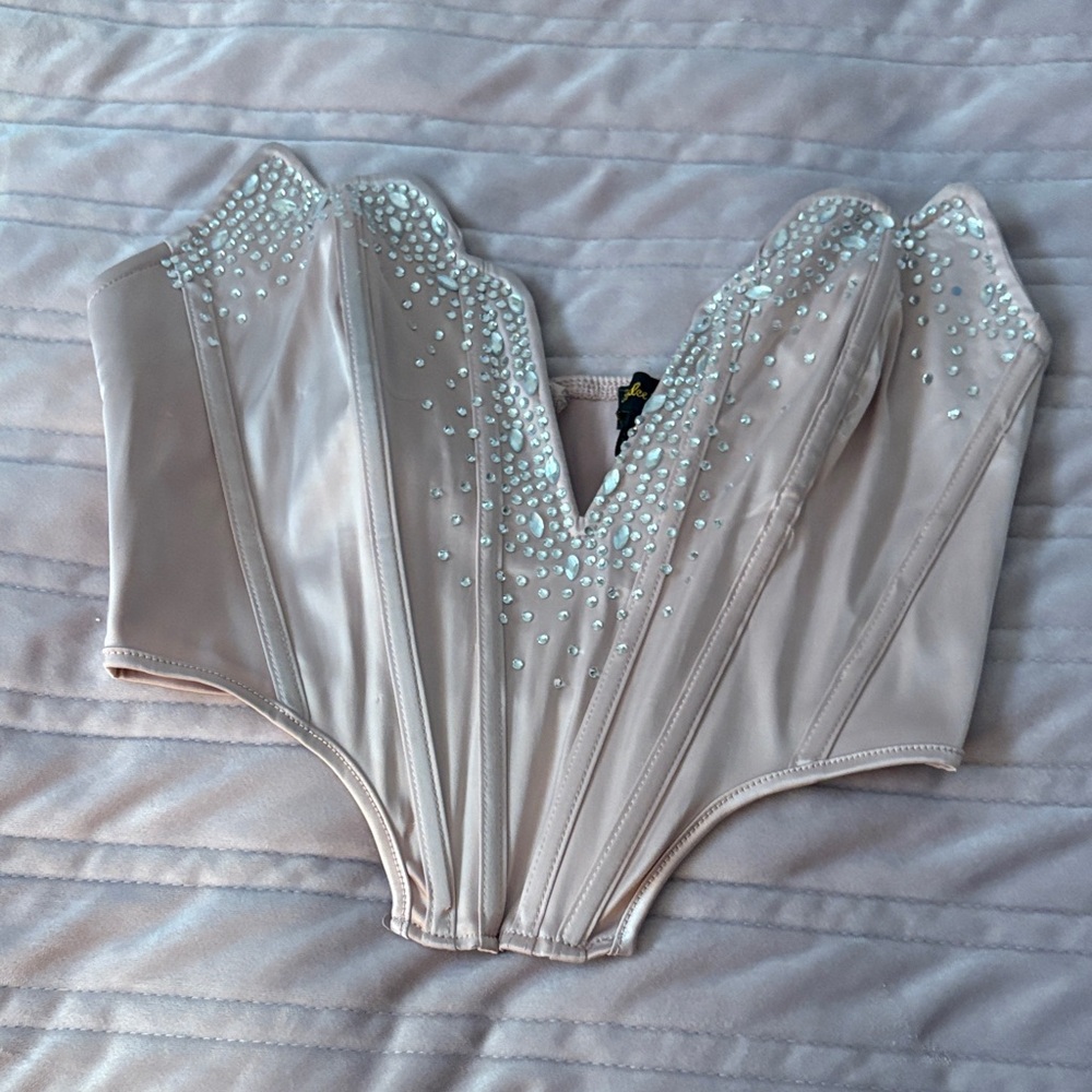Elegant Beaded Corset Top